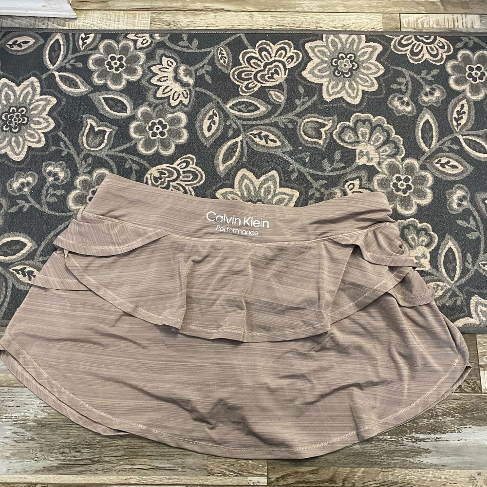 Calvin Klein Performance Athletic Ruffled Layered Skort